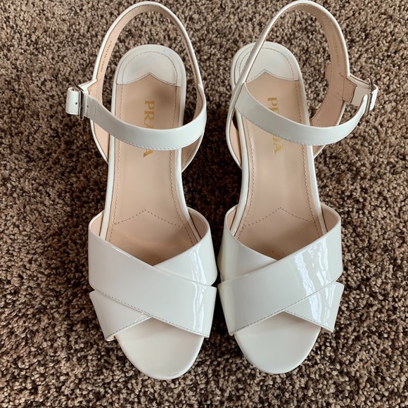 Prada Calzature Donna Wedge shoes sz 39.5 - Picture 5 of 7